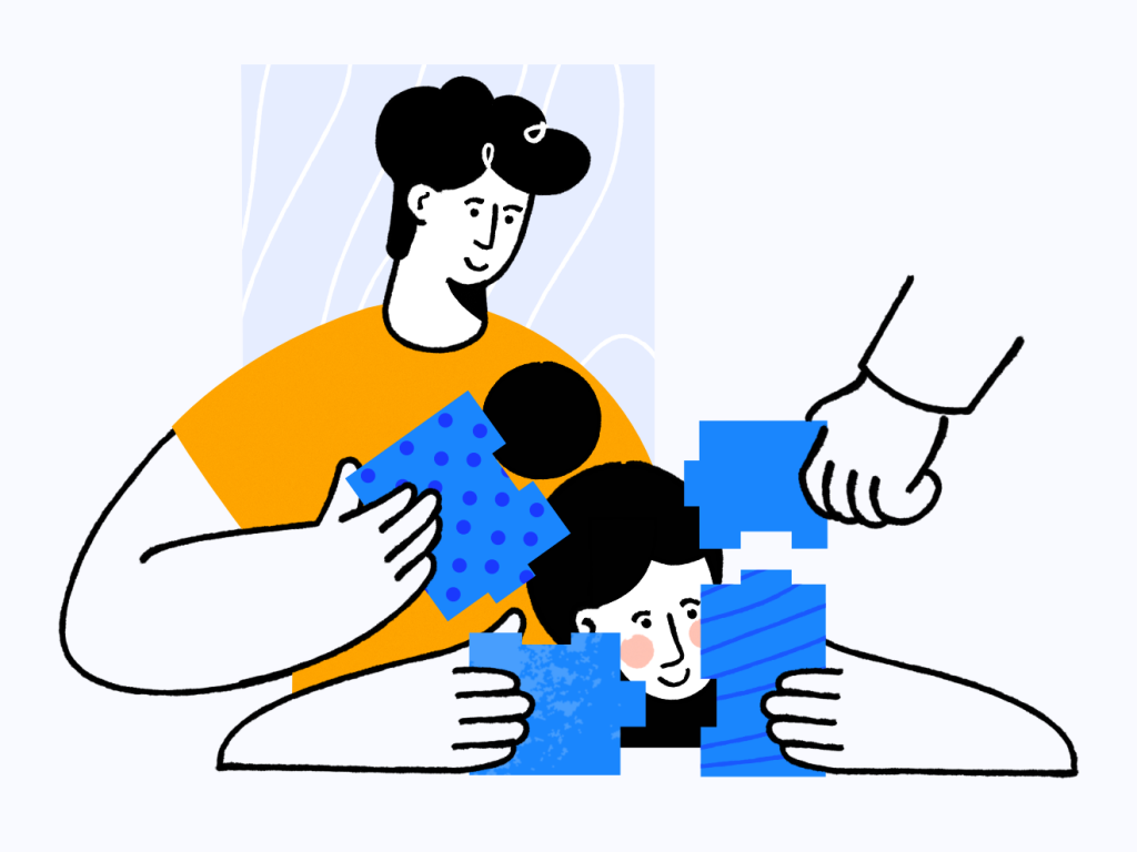 Teamwork illustration by Pawel Olek for Buddy for iconscout design inspiration blog