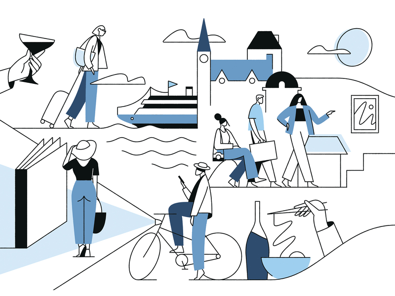 The new york times journeys iilustration by Timo Kuilder in iconscout design inspiration blog