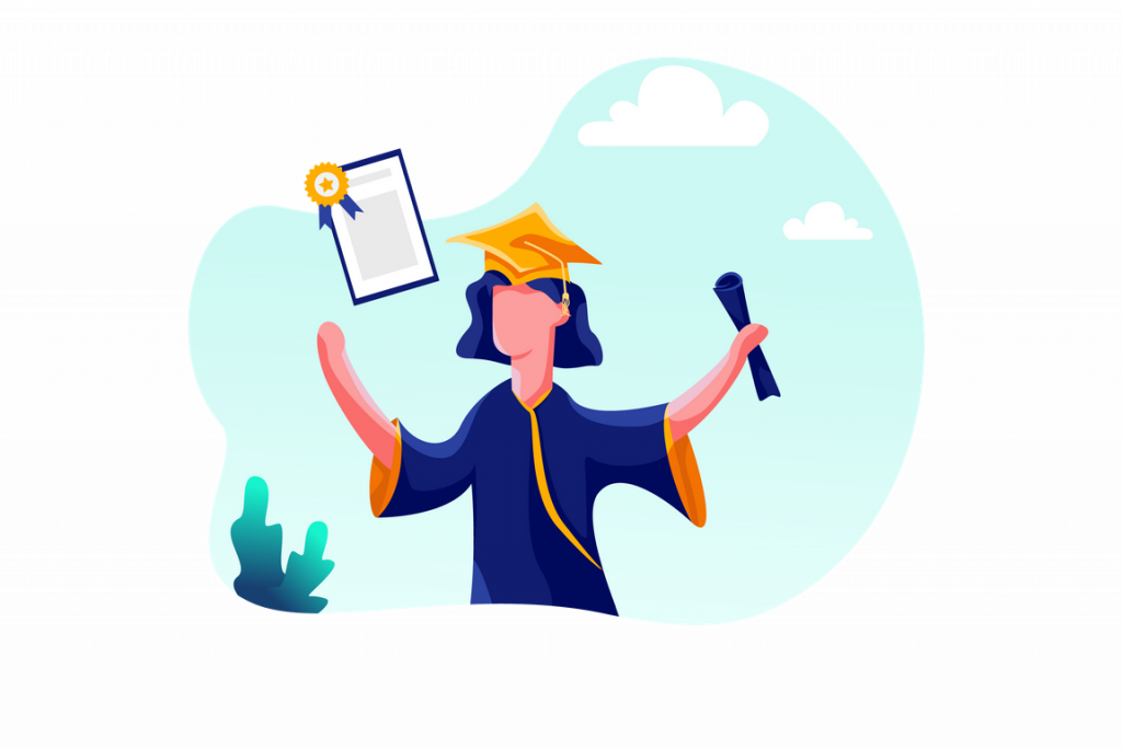 Online degree illustrations