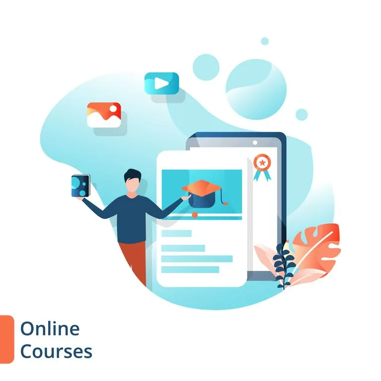 Online courses illustrations