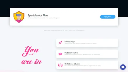 Releasing Specialscout Plan - absolutely FREE icons for Startups