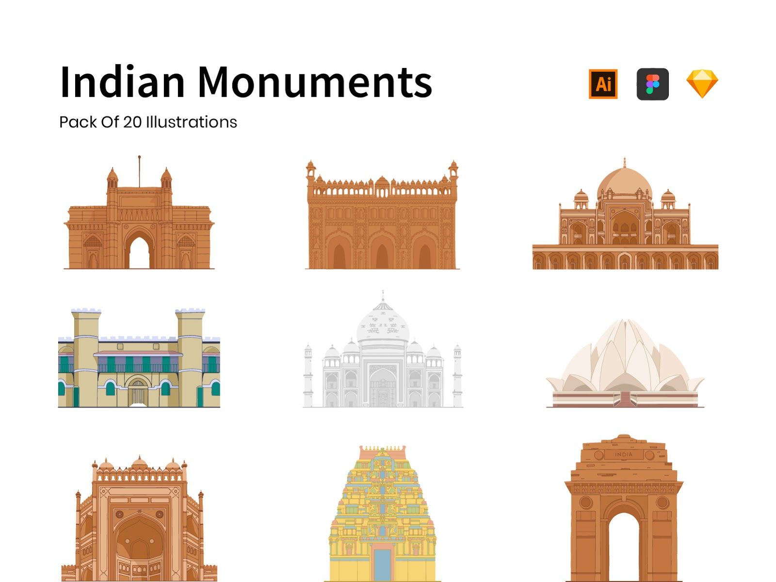 Mapology Monuments of India - Charminar & Qutab Minar – Imagimake