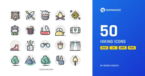 Camping and Adventure Vector icons | AI, SVG, EPS, PNG
