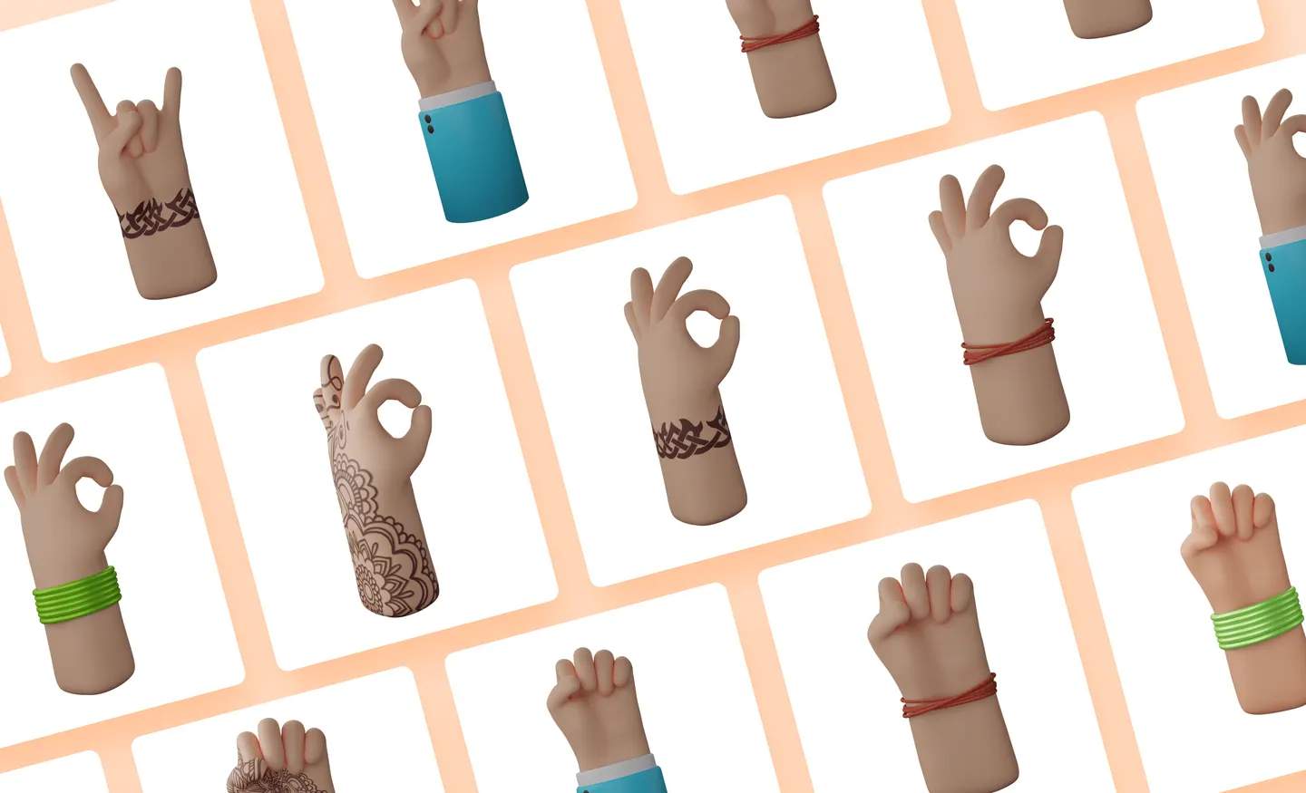 Hand Gestures with sketch and 3D models by Nadia - Make better art