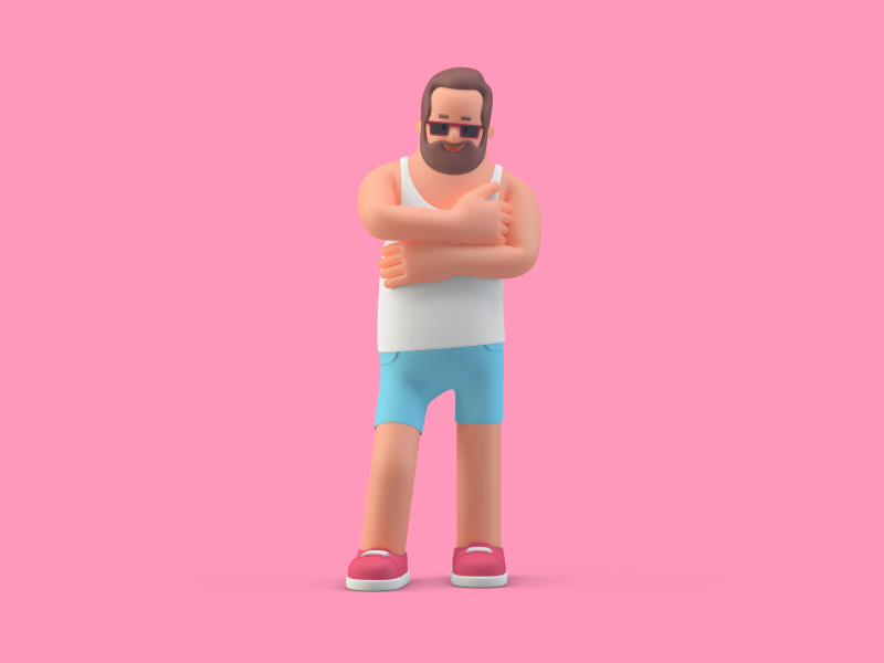 Man In Shorts - 3D Pack