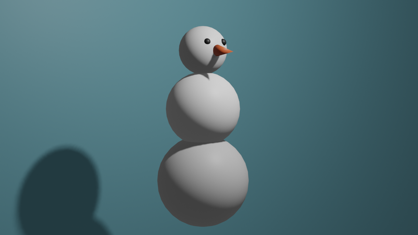 Create a snowman-blender