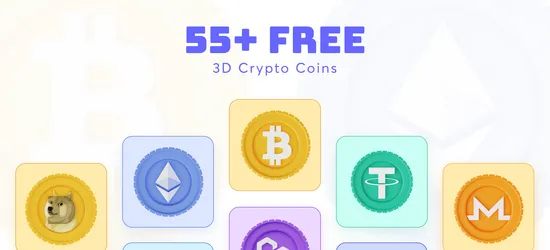 Free 3D Cryptocurrency Icons