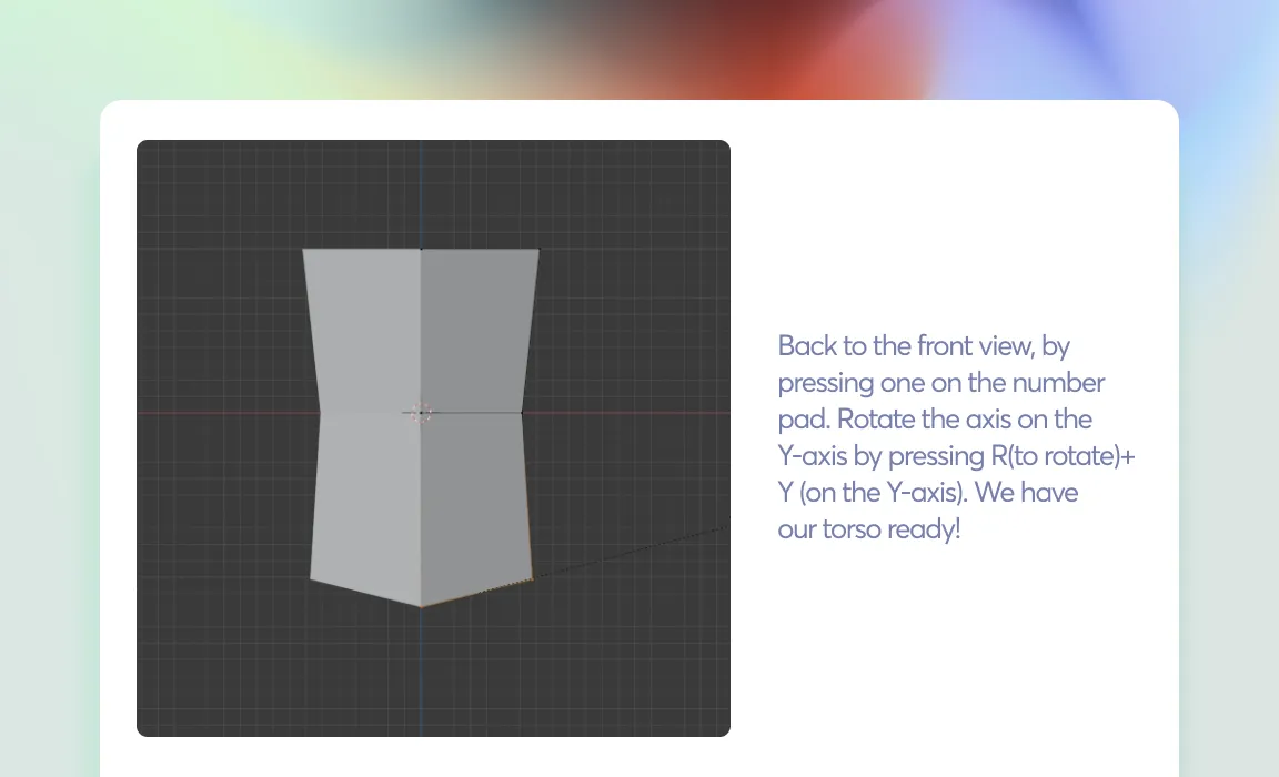 Rotate the axis on the Y-axis