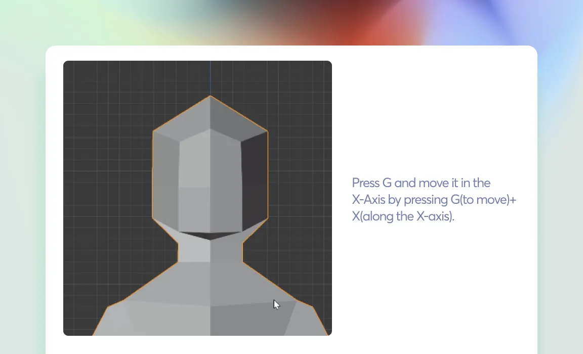 Press G & Move it in the X-axis