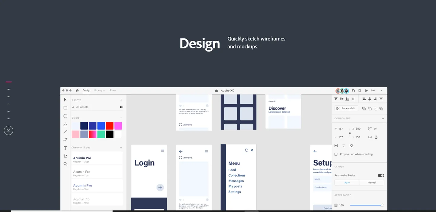 Adobe XD- Quikly Sketch Wireframes & Mockups