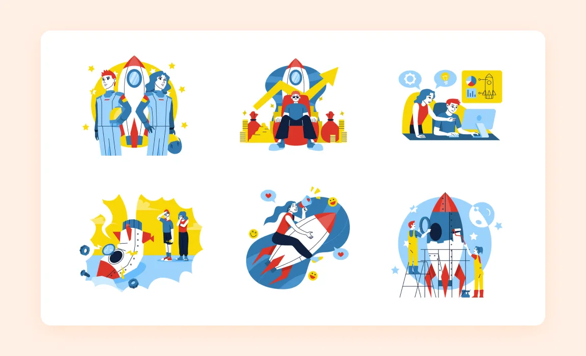 Startup Illustration Pack- Iconscout