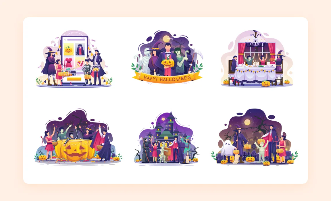 Halloween Illustration Pack - Iconscout