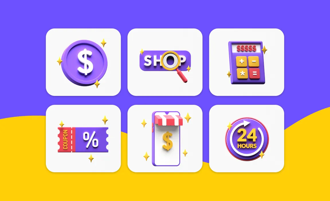 E-Commerce & Online Shopping 3D Illustration Pack