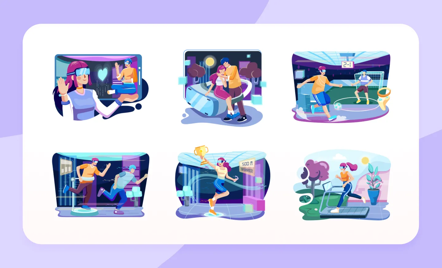 Virtual Reality Illustration Pack