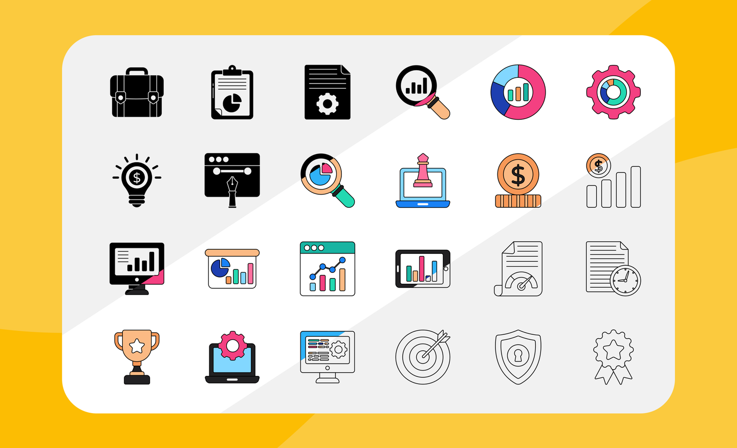 Business Management Icon Pack by Vectors Lab