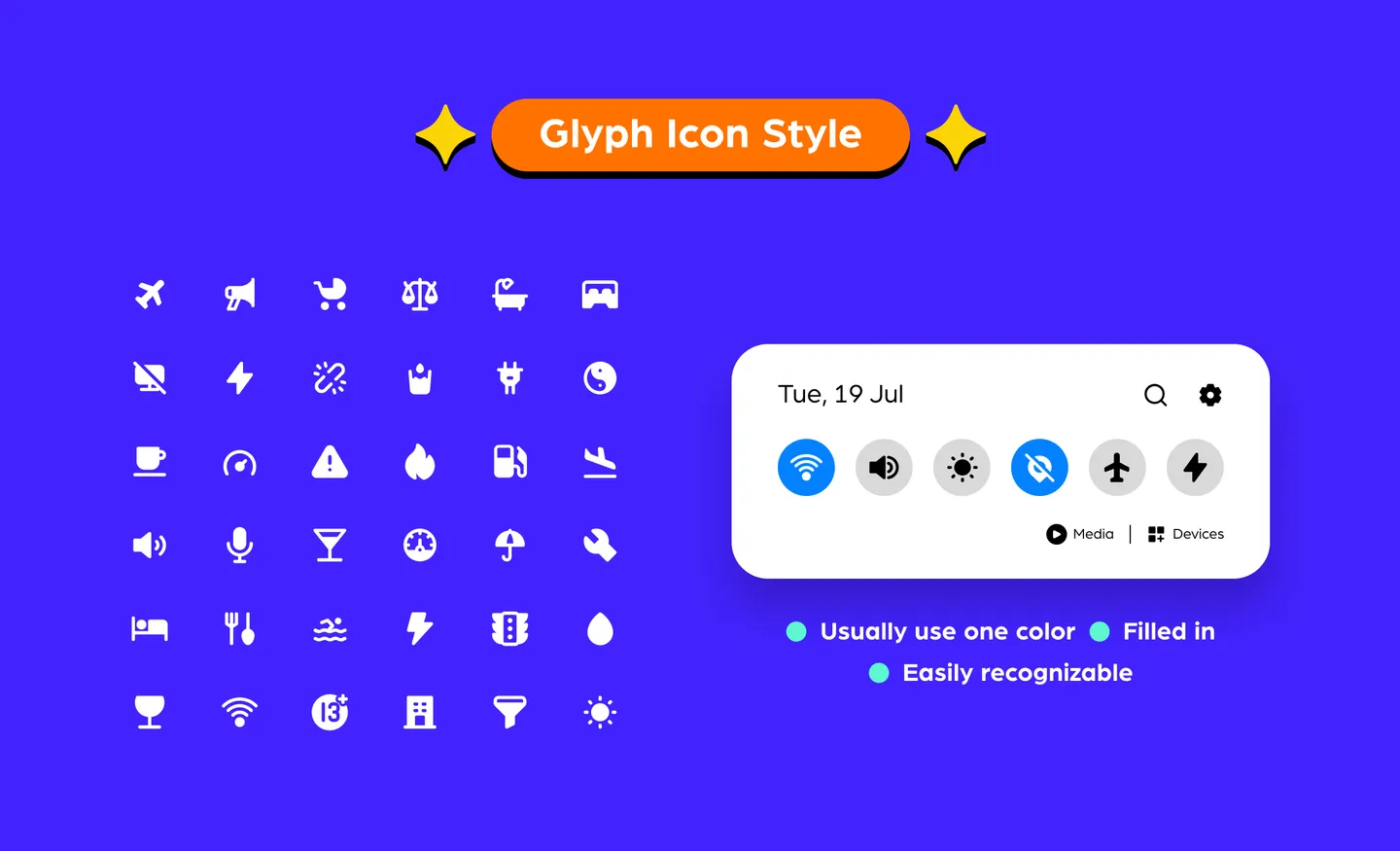 A guide to the glyph icon style