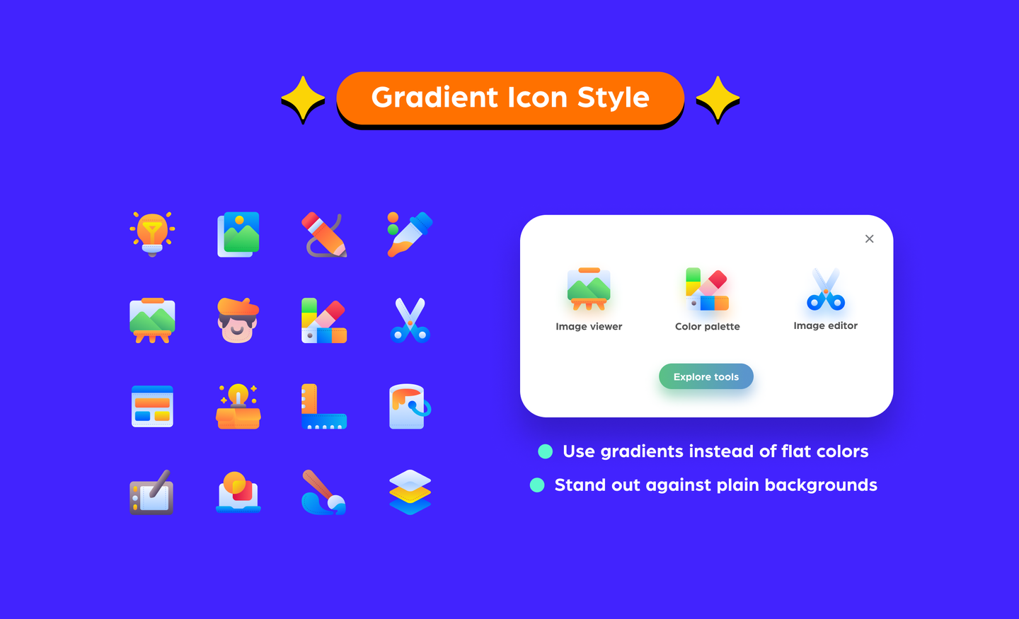 A guide to the gradient icon style