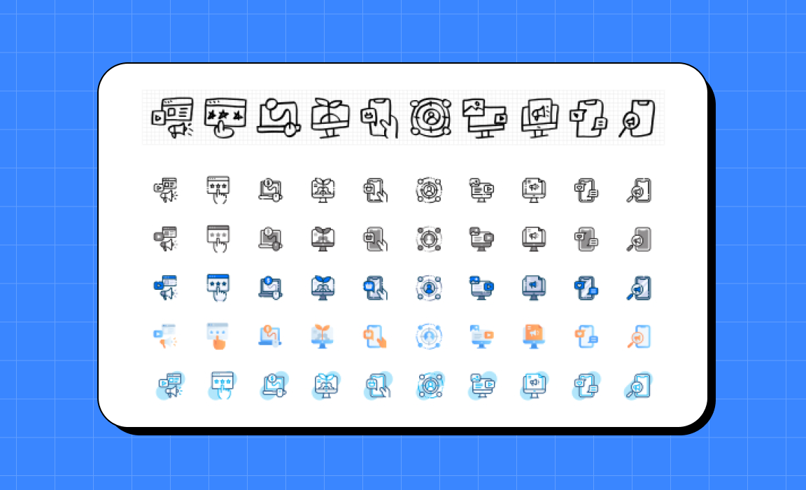 The process of creating an icon set