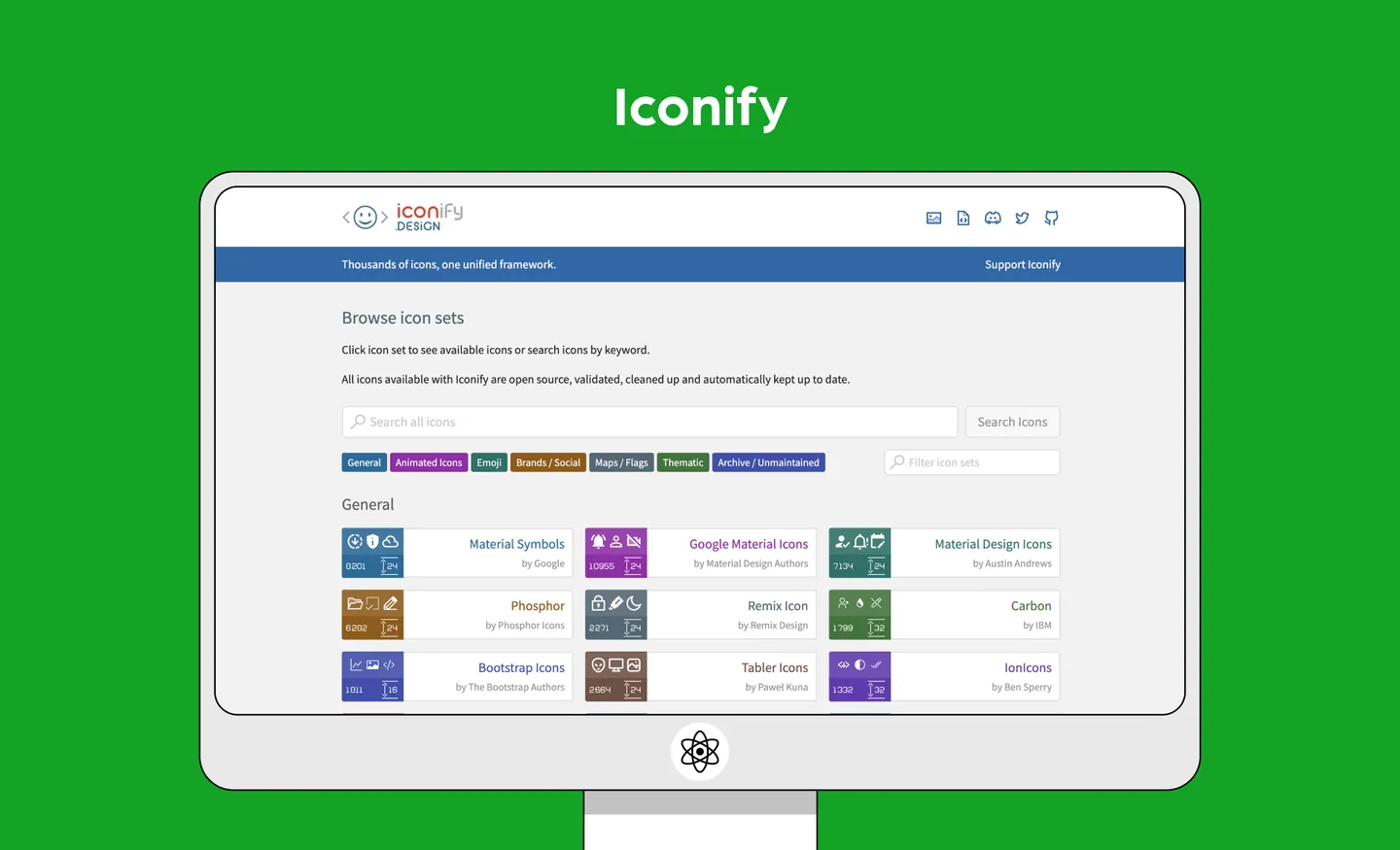 Iconify for React