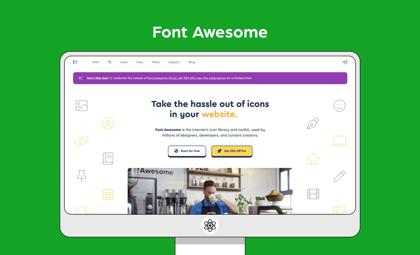 Font Awesome react icon library