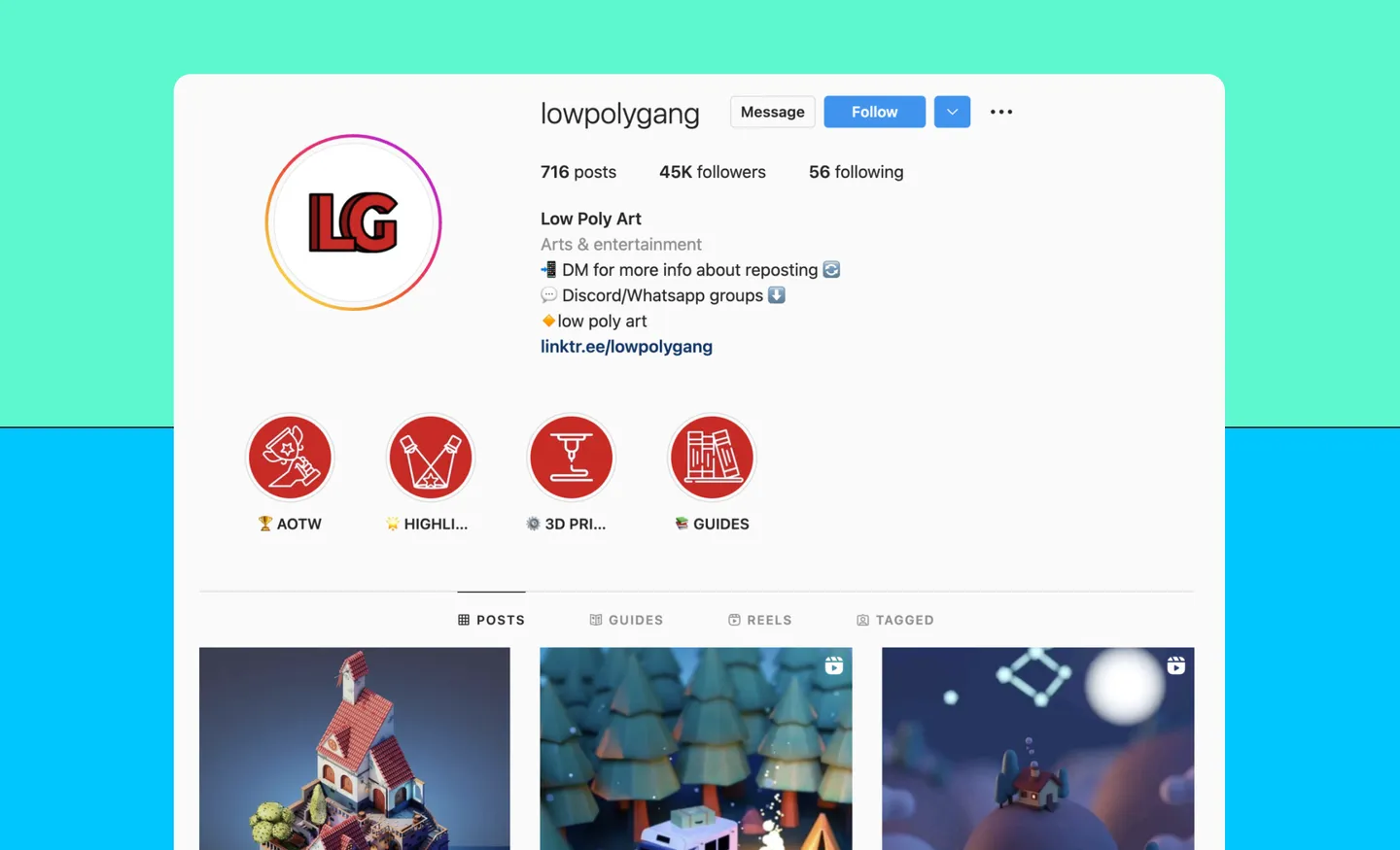 lowpolygang Instagram account