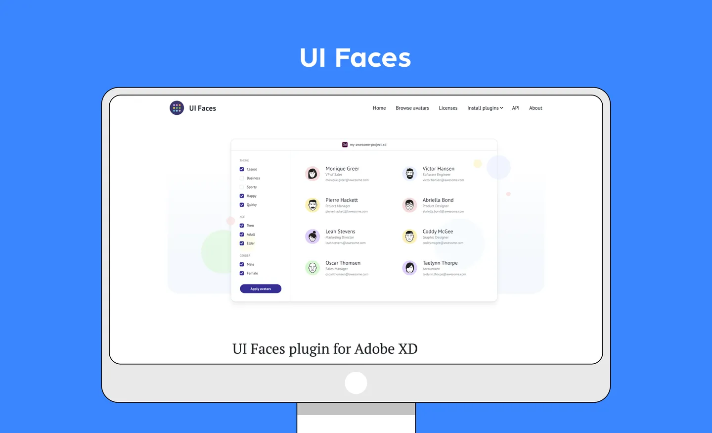 UI Faces plugin