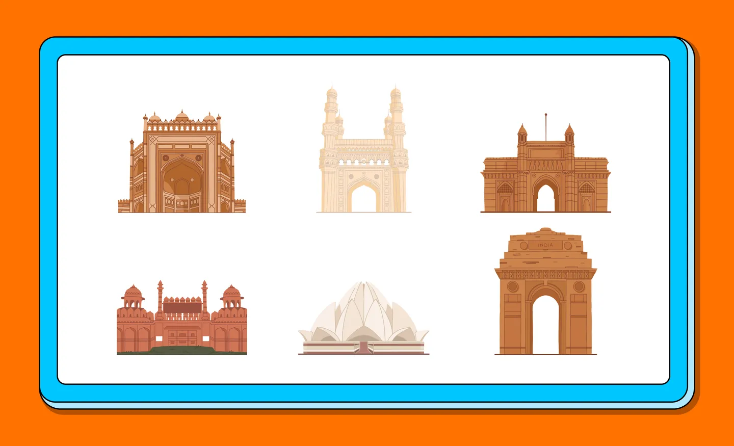 Indian Monuments Illustration Pack