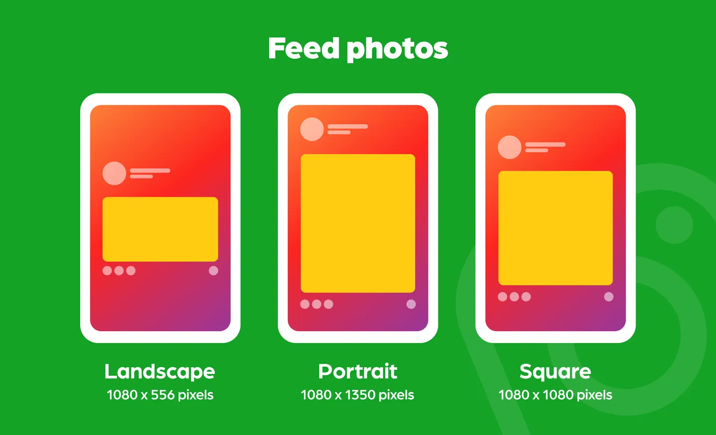 Instagram feed photos sizes