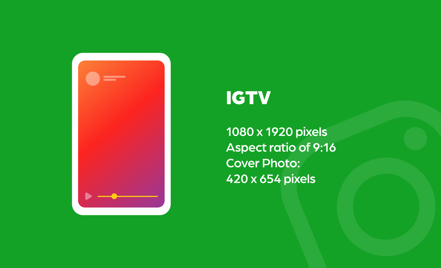 Instagram reels and IGTV video sizes