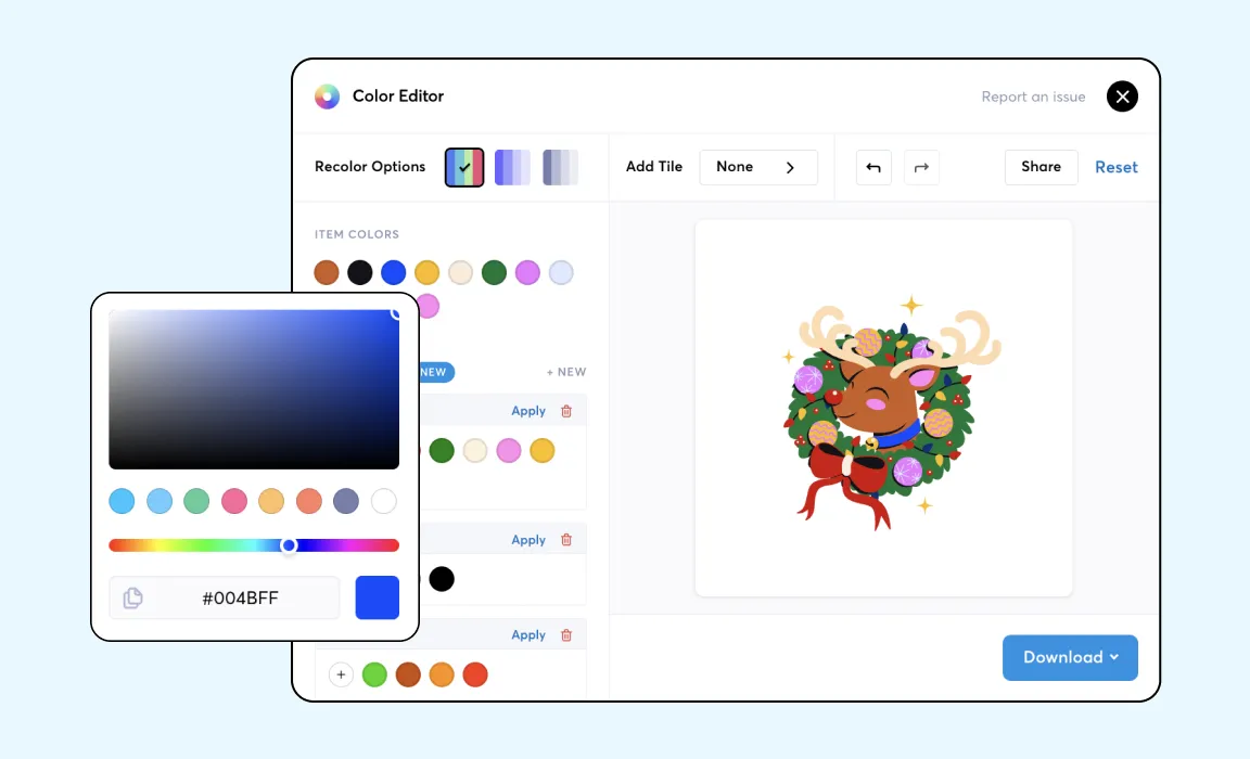 Color Editor to customize you asset