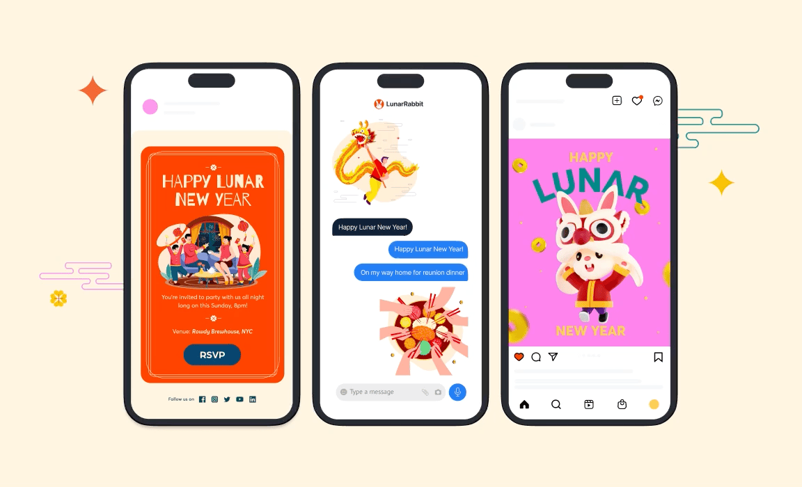 Lunar New Year design assets for communcation