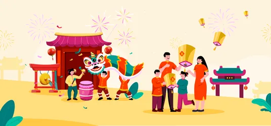 13 Lunar New Year Icons, Illustrations, Animations and 3D Illustration Packs