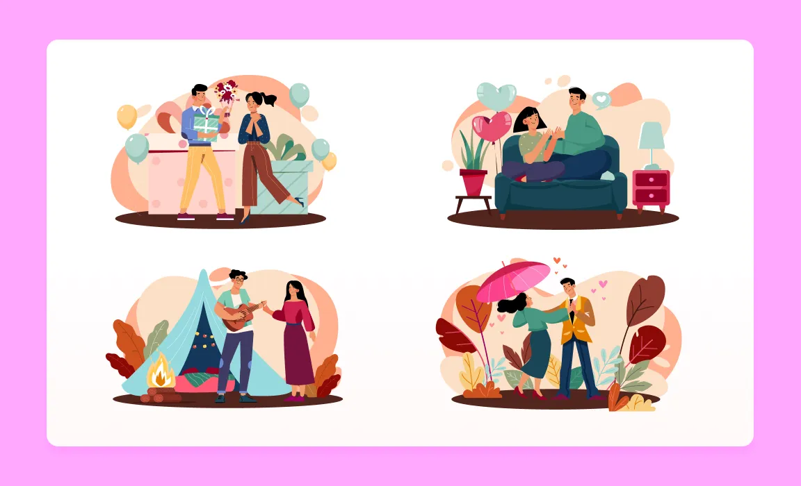 22 Valentine’s Day Animations, Icons, Illustrations, and 3D Illustration Packs