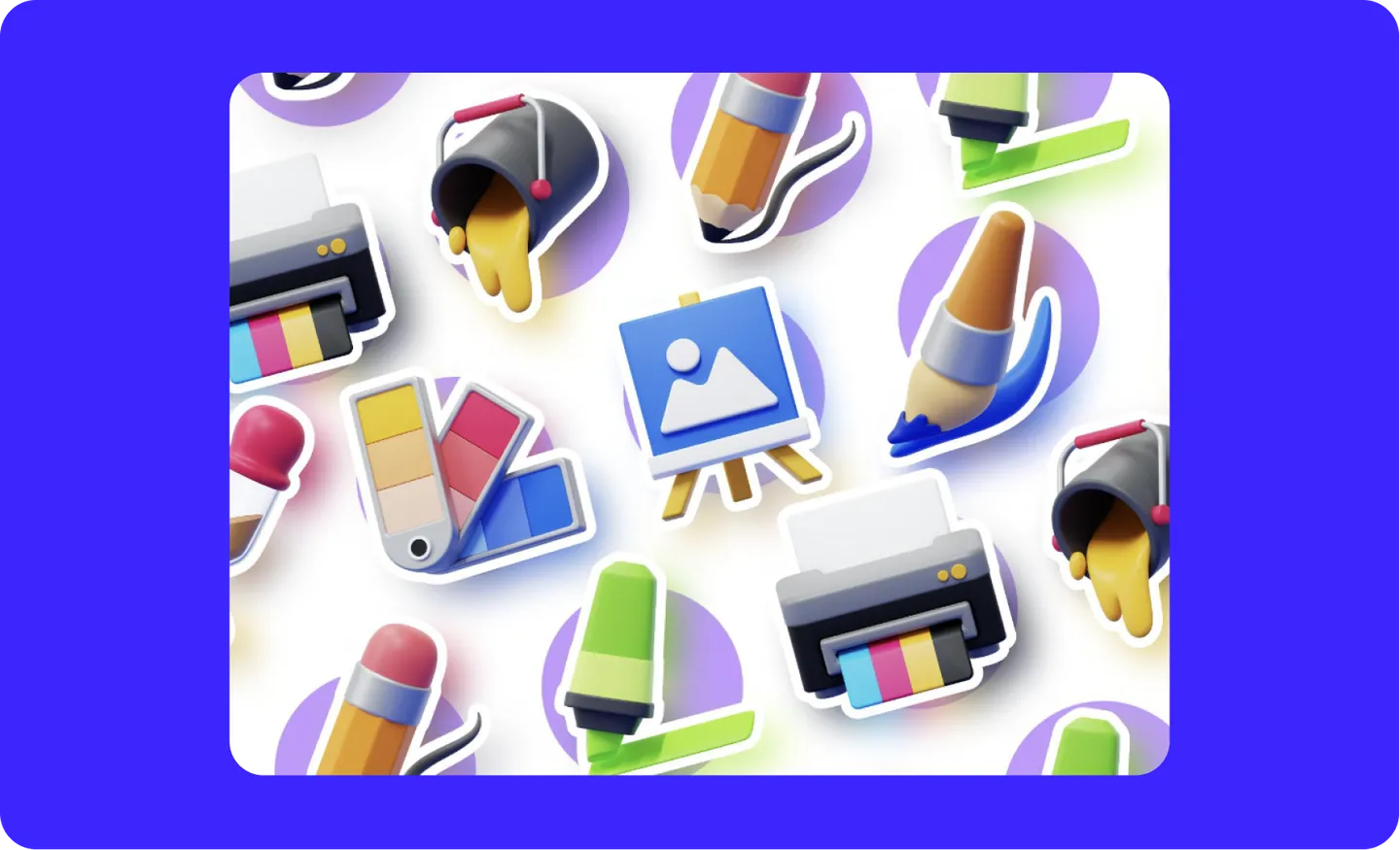 3D icon designs created by Wildan