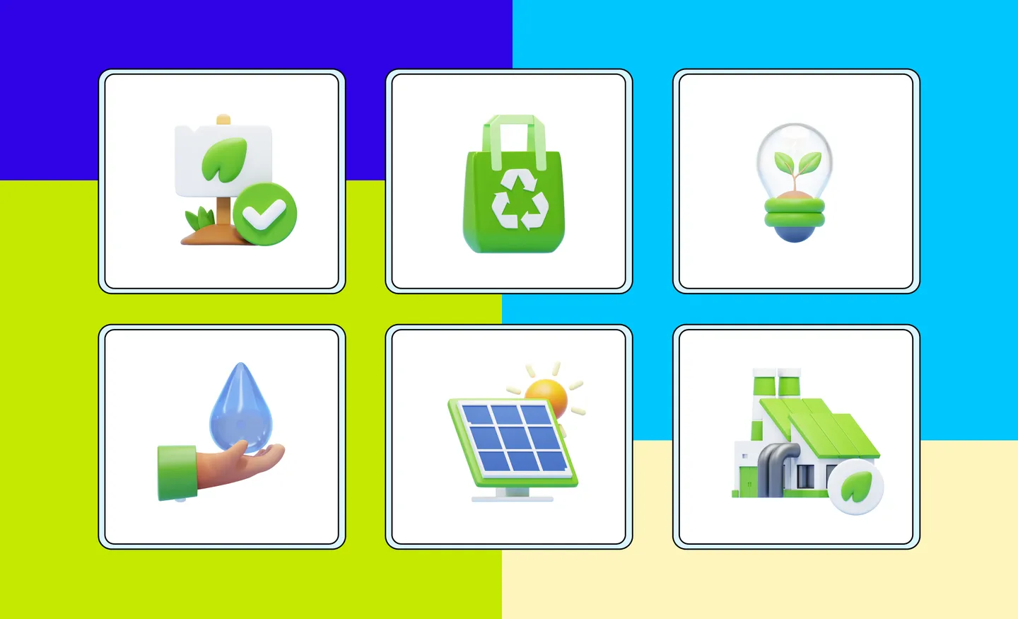 Clean Energy & Ecology 3D Icon Pack by M Wildan Cahya Syarief