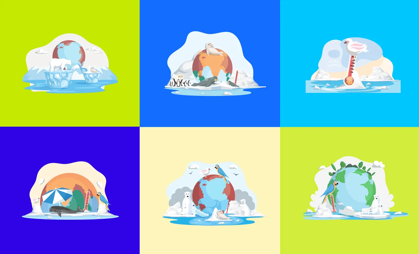 Climate Change Illustration Pack by Top Vector