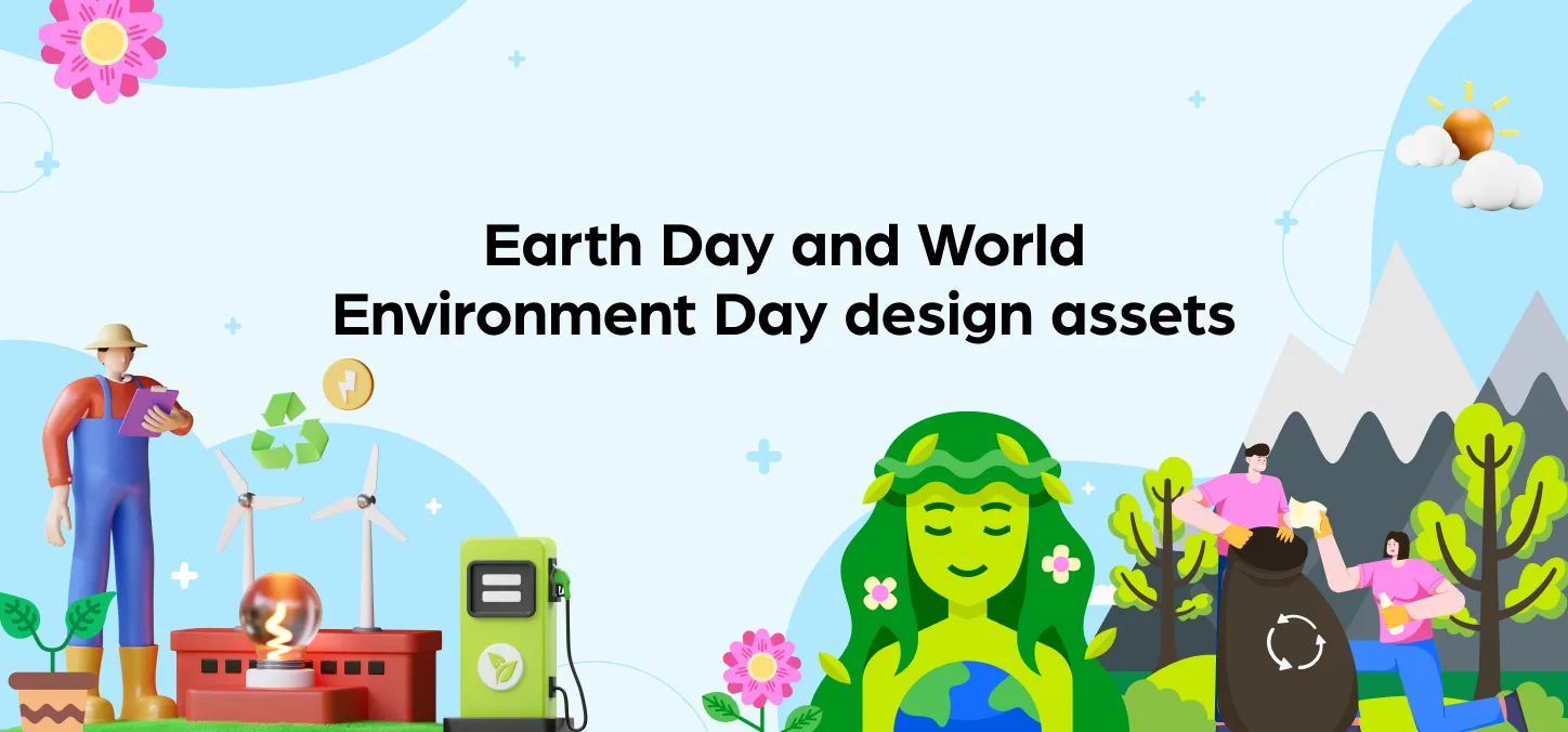 Inspire Change on Earth Day and World Environment Day with Icons, Illustrations, 3D Illustrations and Lottie animations