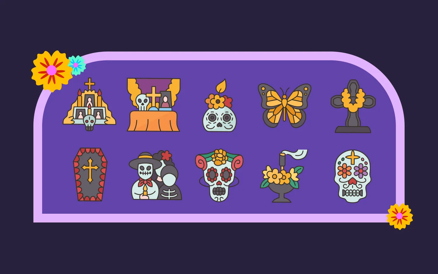 Day Of The Dead Icon Pack by Oraya Abhiromsawat