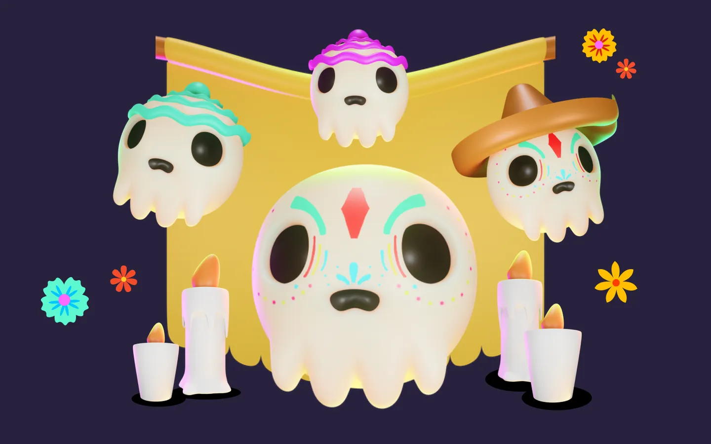 Día De Muertos México 3D Icon Pack by Makrazter 3D