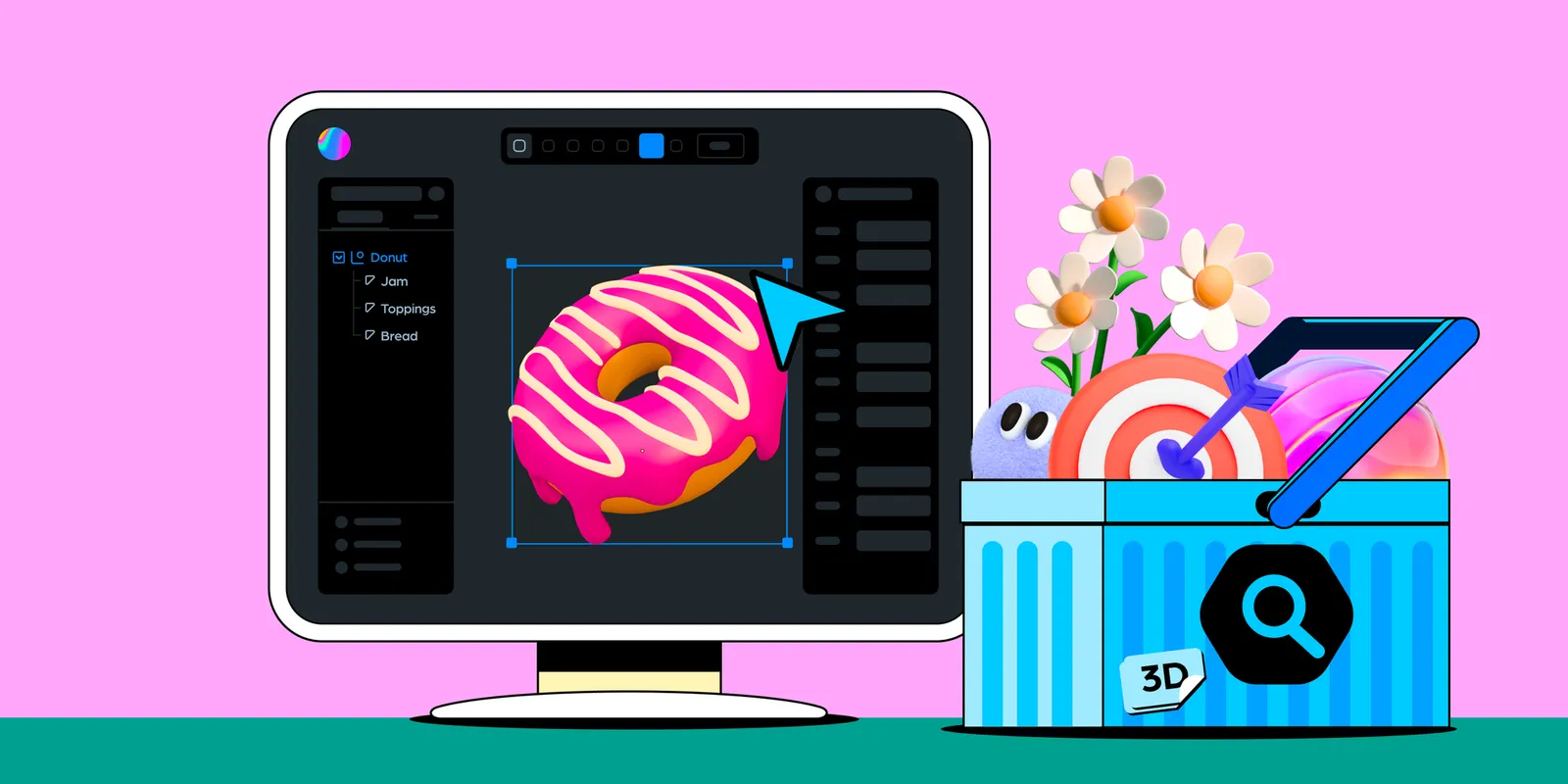 Integrating 3D Illustrations from IconScout into Spline